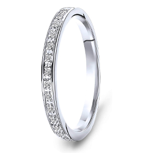 Miore anillo de eternidad para mujer en oro amarillo/blanco de 9 kt 375 con diamantes de 0,05 quilates