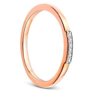Orovi Anillo para mujer en oro amarillo u oro blanco u oro rosa de 0,03 quilates, anillo de compromiso, anillo de boda de oro de 9 quilates (375) y diamantes brillantes