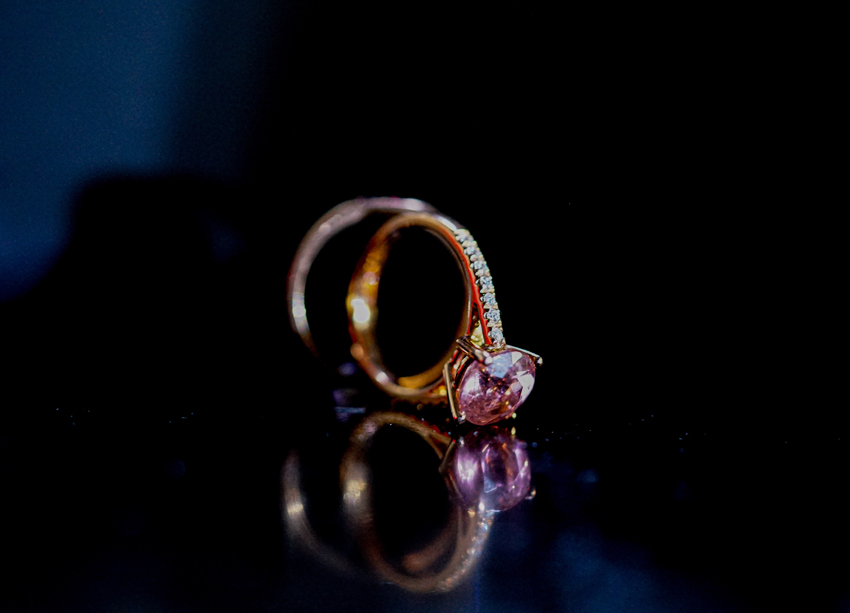 anillo de 14k de diamantes para mujer